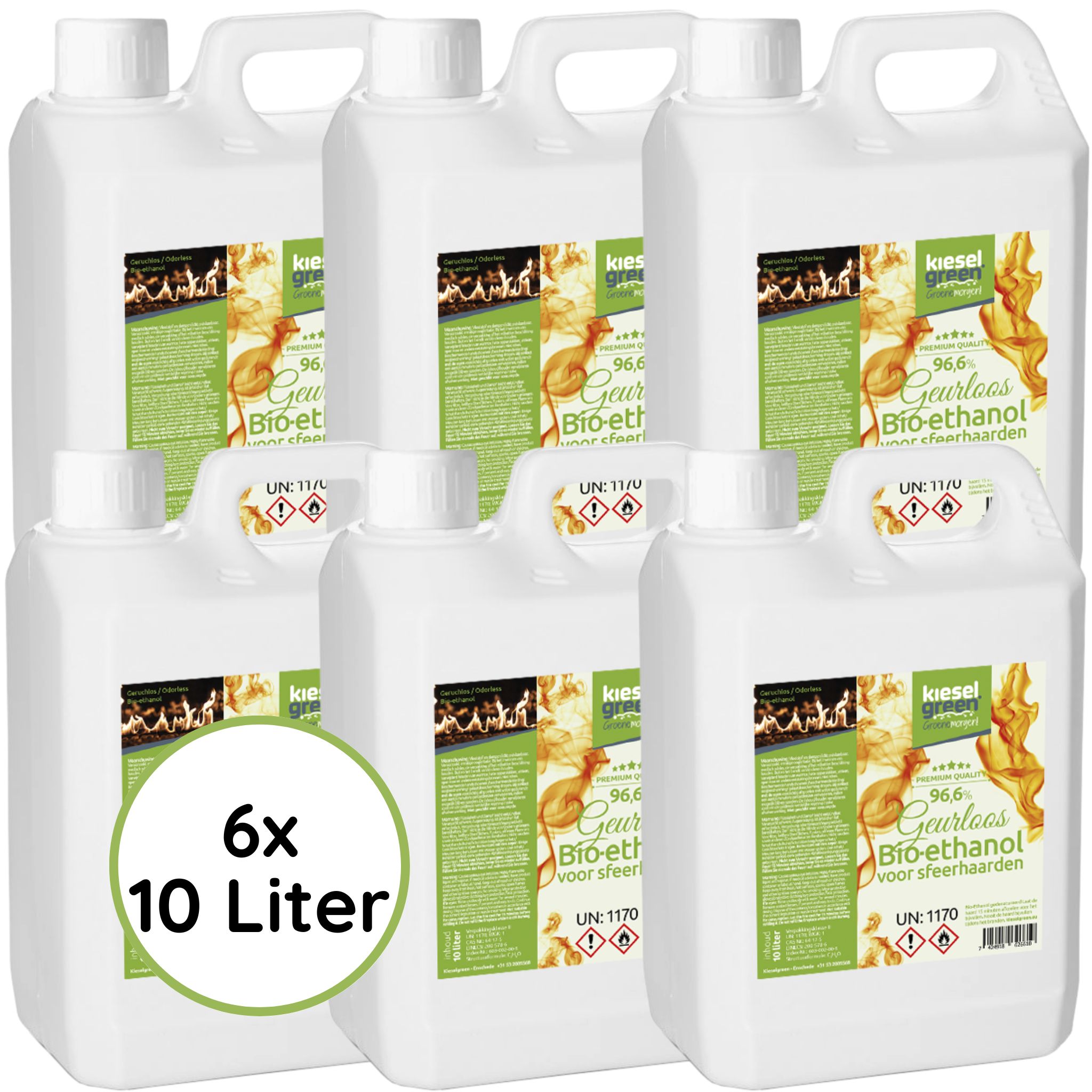 60 liter bioethanol 96.6% in jerrycan
