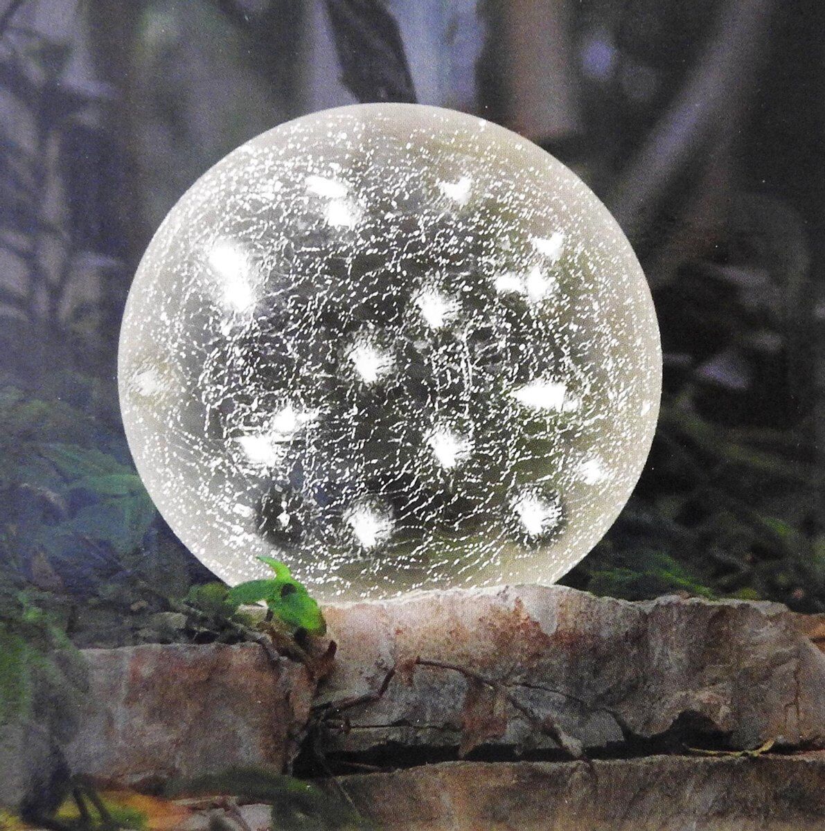 Kynast lampa kula szkło crackle